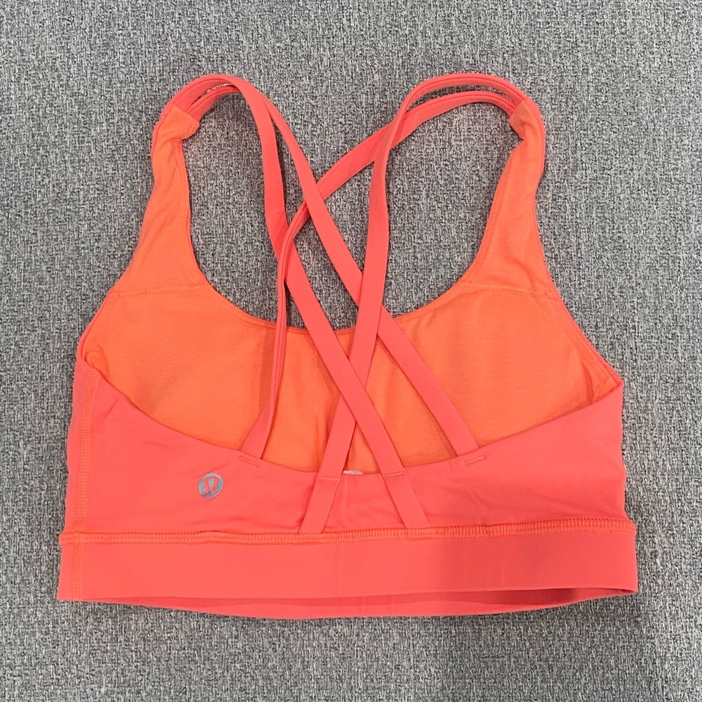 Lululemon orange sports bra size 2